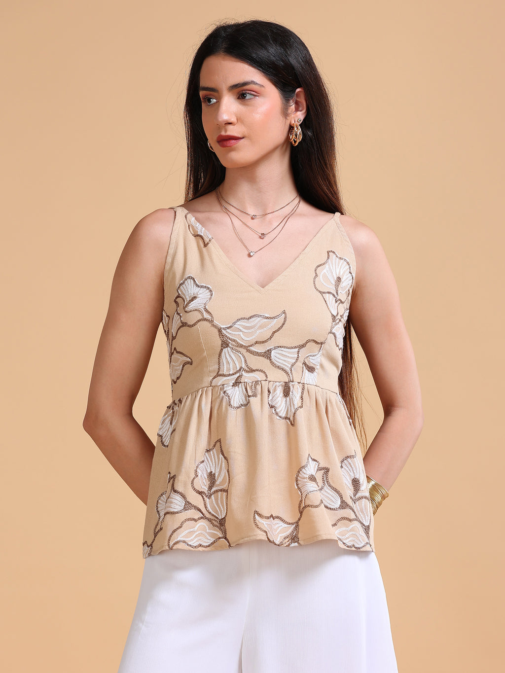 Sahara Peplum Top