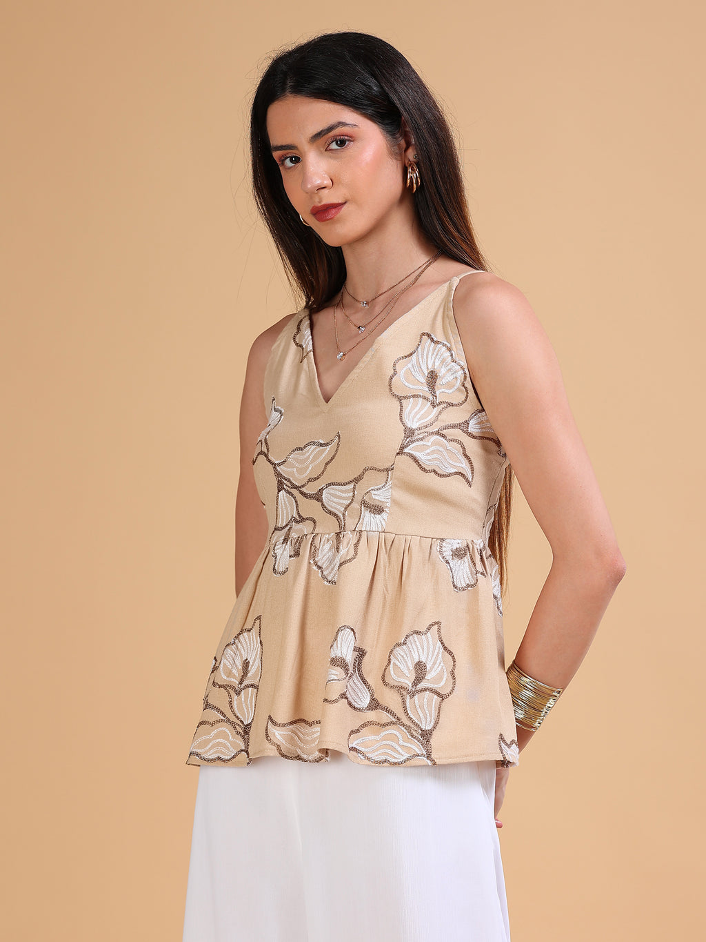 Sahara Peplum Top