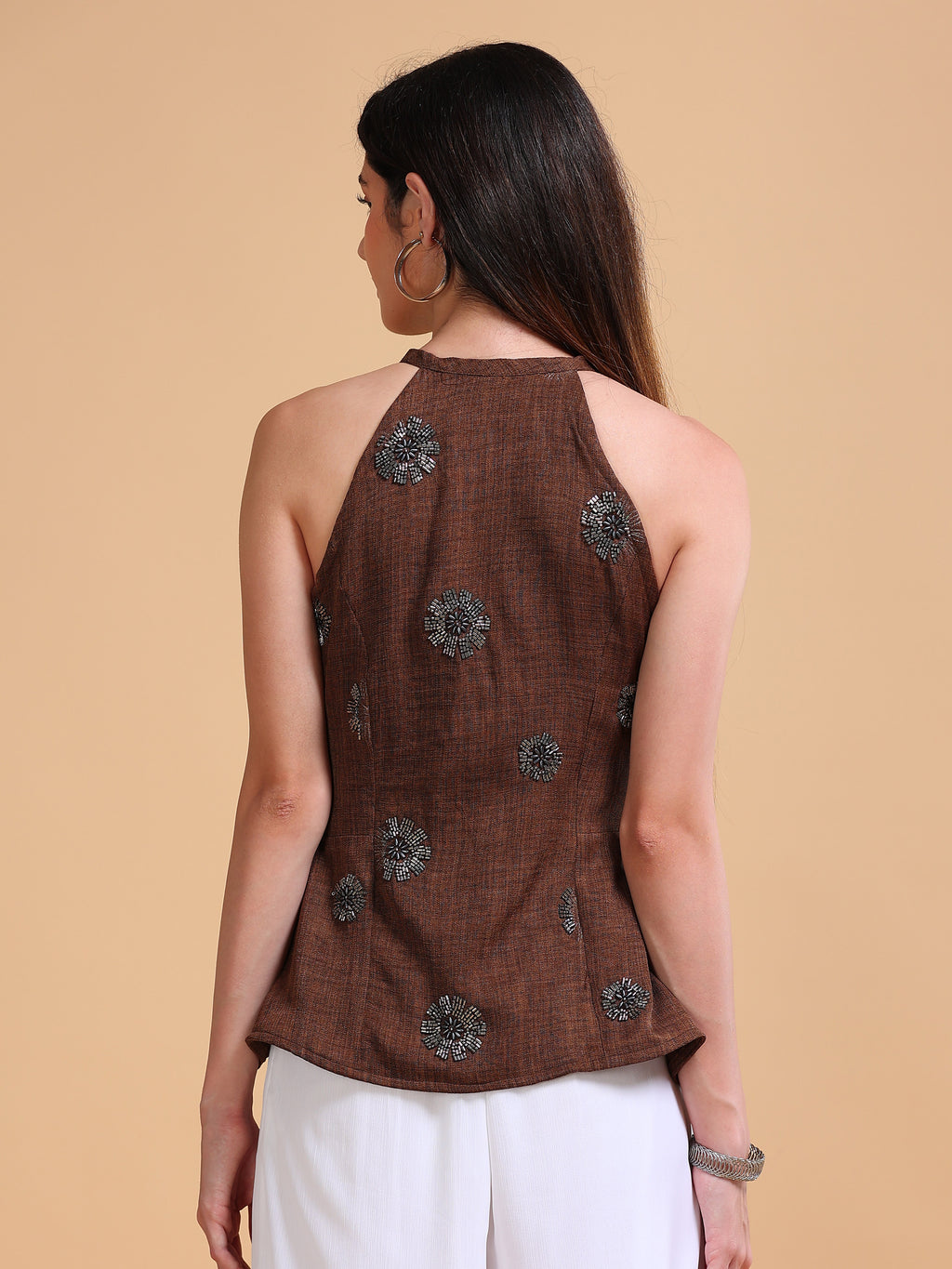 Tira Keyhole Top Chocolate Brown